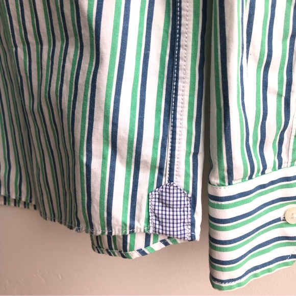 M&S BLUE HARBOUR Regular Fit striped button down dress shirt Sz M - Picture 5 of 12